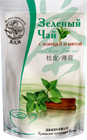 Чай Черный дракон с корицей и мятой зеленый 100 гр