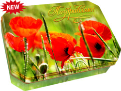 Чай черный Черный Дракон Цветочная серия Поздравляю!маки, 80 гр., жестяная банка