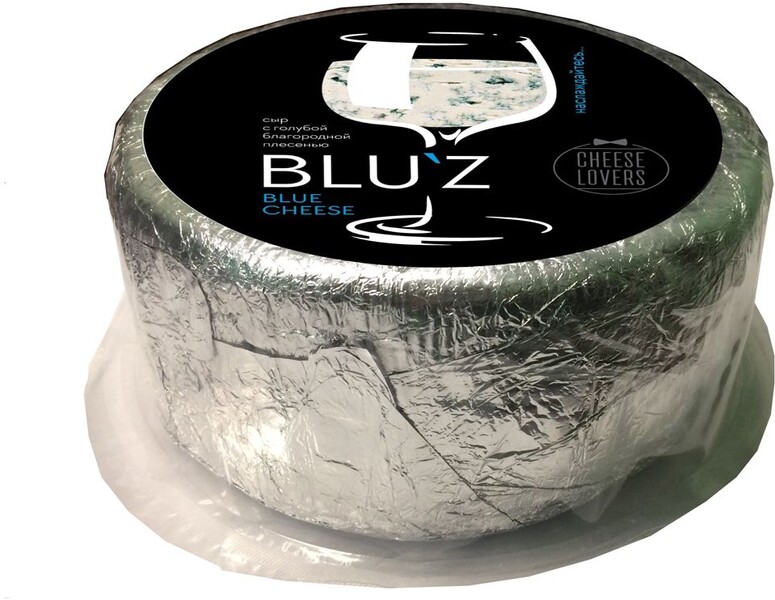 Сыр полутвердый Cheese Lovers Bluz CHEESE с голубой благородной плесенью 60%, 1 упаковка (0,3-1 кг)