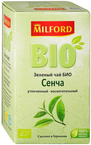 Чай Milford Био Сенча зеленый 20 пакетиков по 1.5 г