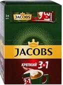 КОФЕ JACOBS растворимый 3 в 1 Крепкий (24х12 гр.х10 бл)