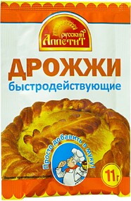 Бакалея Русский аппетит Дрожжи 11 гр. (45) ш/бокс (Н-266)