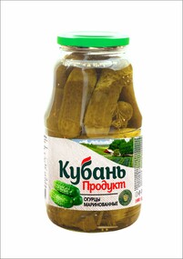 Бакалея Кубань продукт Огурцы маринованные 1800 гр., ст. (6)