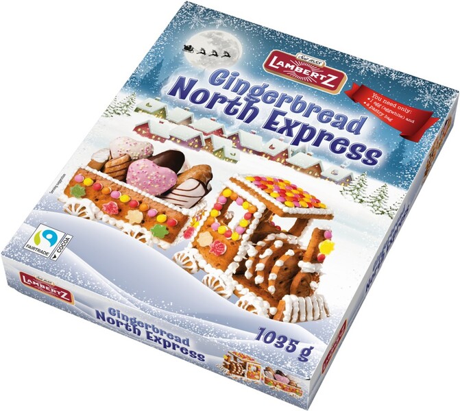 Набор LAMBERTZ Lebkuchen Eisenbahn, пряничный поезд, 1035г Германия, 1035 г