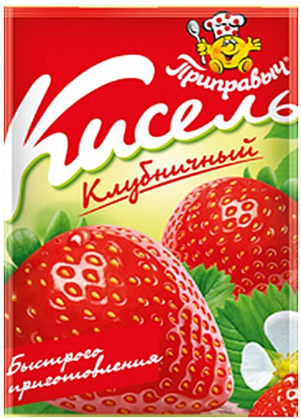 Кисель клубничный Приправыч 110 гр., бумажная упаковка