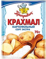 Крaхмал картофельный (сорт экстра), Приправыч, 70 гр., стекло