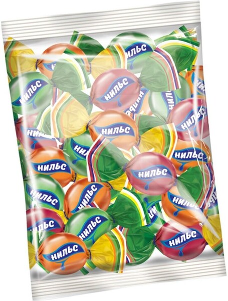 Карамель жевательная с фруктовым вкусом Нильс ассорти