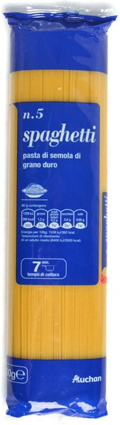 Макароны Auchan Spaghetti n.5, 500 г