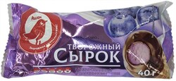 Сырок творожный Auchan Красная Птица в вафельном рожке с черникой 23%, 40 г