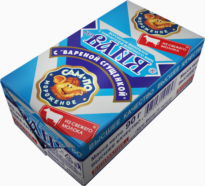 Брикет на вафлях КУМ ВАНЯ слив.со сгущ.молоком 90гр.