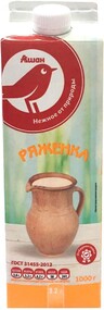 Ряженка Auchan Красная Птица 3,2%, 1 л