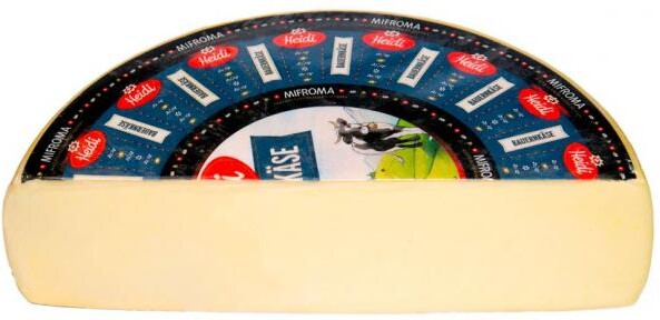 Сыр твердый Heidi Швейцарский Фермерский 69%, вес