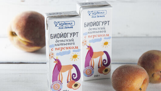 Биойогурт детский питьевой ВкусВилл с персиком 2.5%