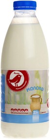 Молоко пастеризованное Auchan Красная Птица 2,5%, 930 мл