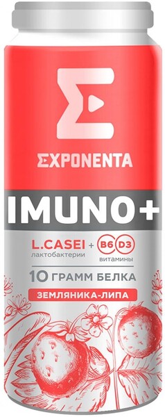 Напиток кисломолочный Exponenta IMUNO+ земляника-липа, 100 г