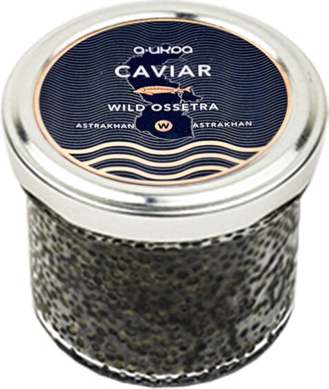 Дикая черная икра русского осетра, А-ИКРА Wild ossetra, 100 грамм