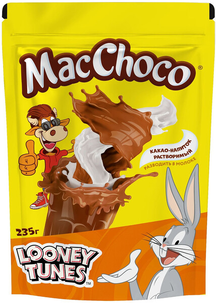 Какао-напиток растворимый  MacChoco пакет 235 г