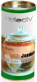 Чай зелёный листовой Heladiv Gt Jasmine, 100 г (круглая туба)