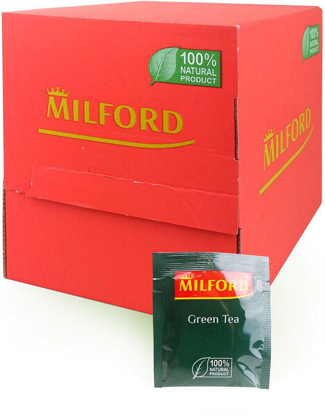 Зеленый чай в пакетиках Милфорд Green Tea байховый чай набор чая китайского 200 шт по 1,75 гр
