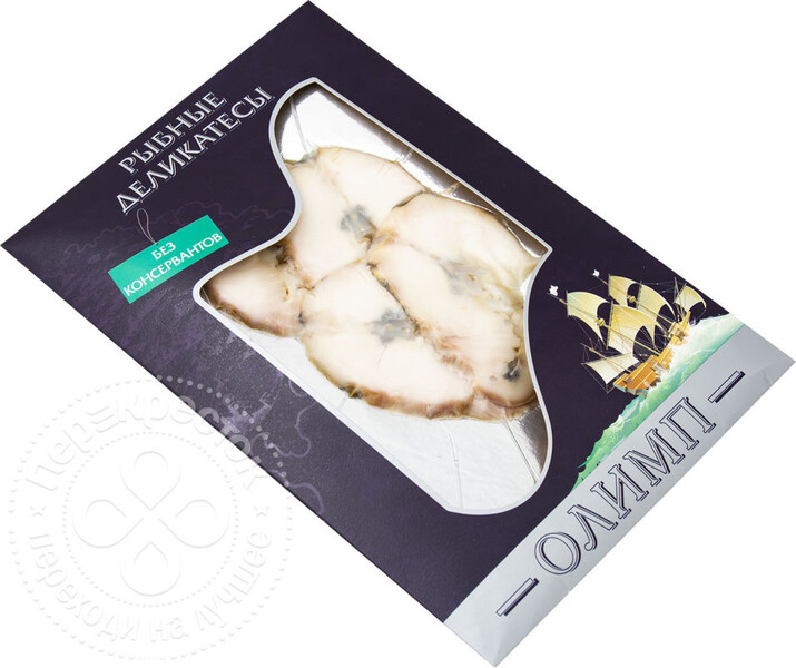 Осетр Олимп горячего копчения ломтики 130г